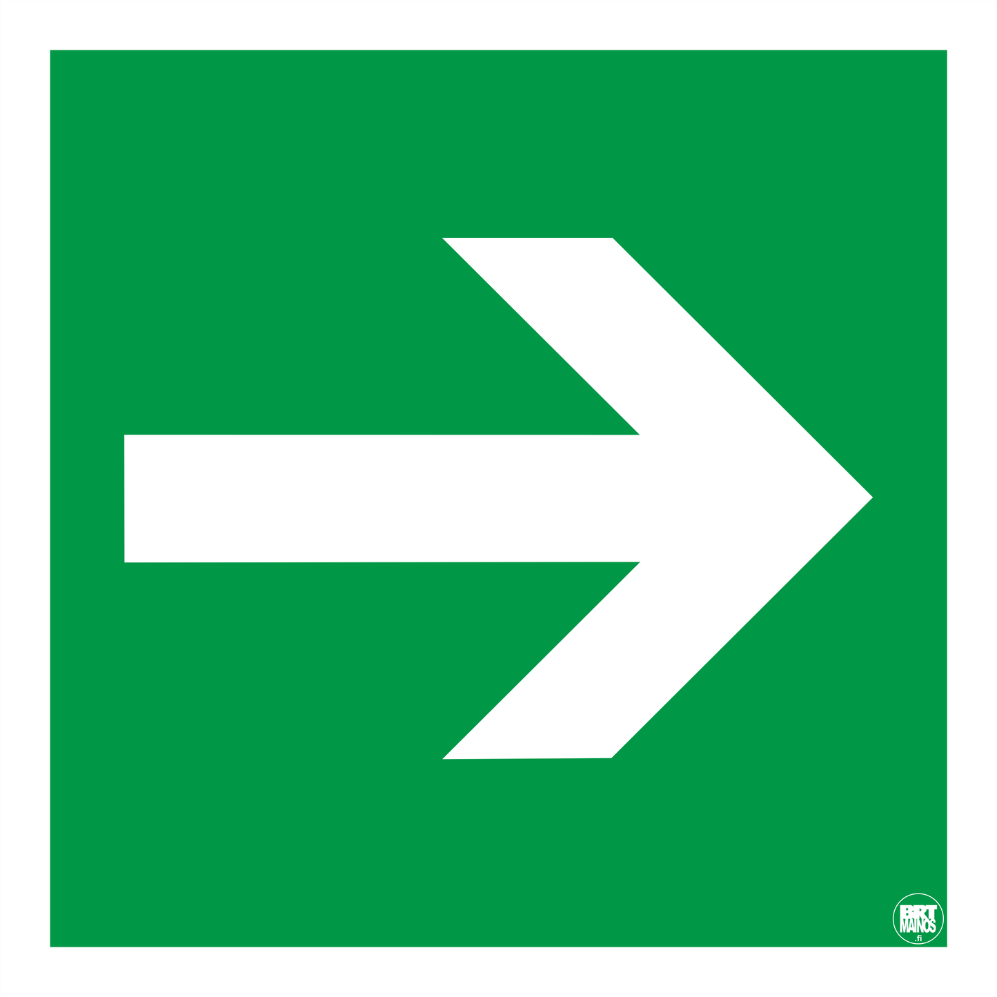 Poistumistie nuoli suora