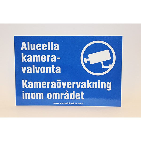 Alueella kameravalvonta kyltti