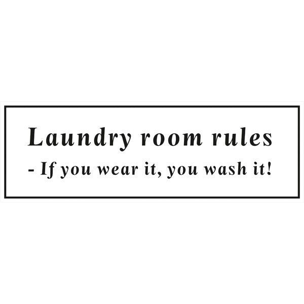 Laundry room rules
